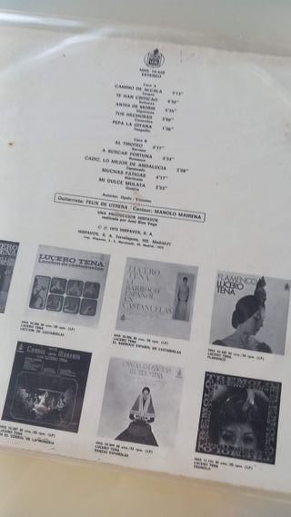 LUCERO TENA - ANDALUCIA FLAMENCA LP 1974 FIRMADO
