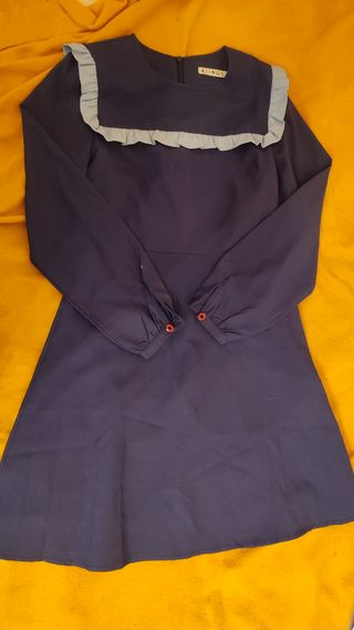 Vestido Kling azul marino y celeste talla XS