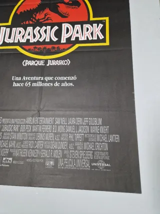 Cartel Original Jurassic Park 1992 (Español)