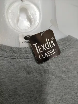 Camiseta Texdia Gris Algodón Talla L