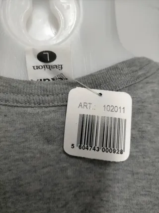 Camiseta Texdia Gris Algodón Talla L