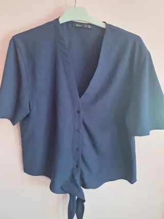 Blusa azul marino Lefties talla S