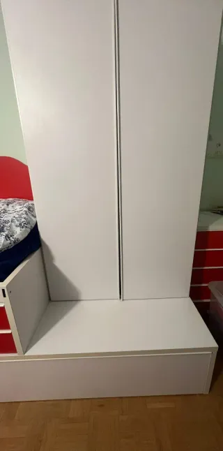 Conjunto juvenil 2 camas y armarios