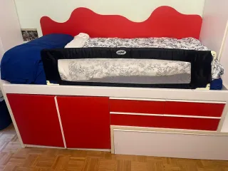 Conjunto juvenil 2 camas y armarios