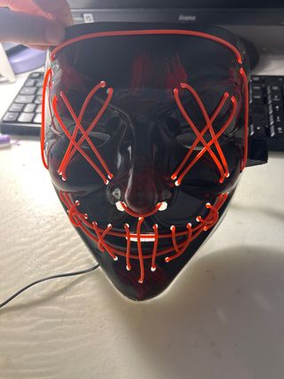 Máscara Halloween LED Naranja