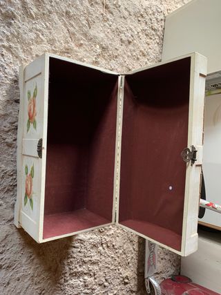 Baúl decorativo floral para restaurar