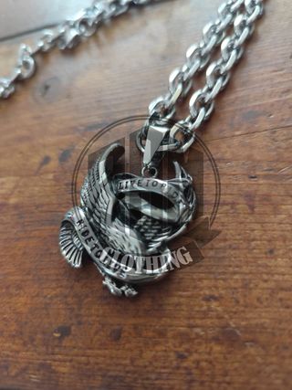 Collana con ciondolo aquila Live to Ride