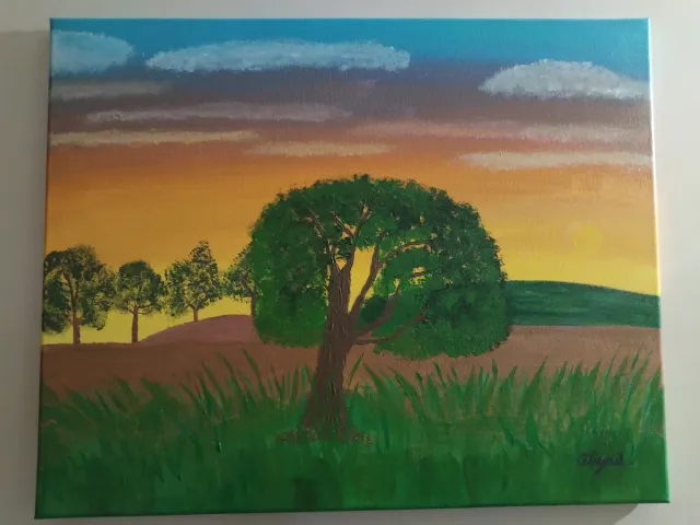 3 Lienzos Acrílicos Pintados a Mano