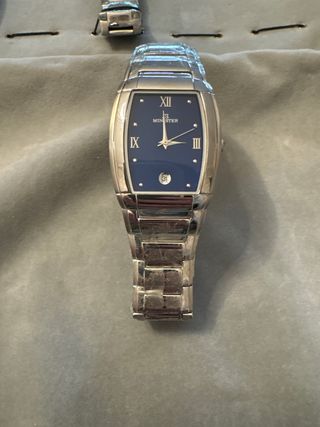 Reloj Minister Esfera Azul y Correa Plateada