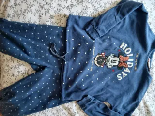 Pijama niña azul lunares Minnie