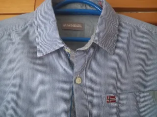 Lote 3 Camisas Napapijri Cuadros Azul/Blanco