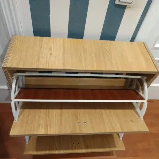 Zapatero de madera con 2 puertas