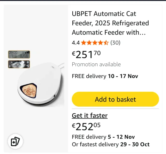 UBPet Comedero Refrigerado Inteligente