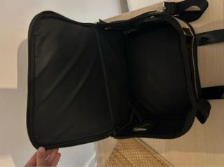 Bolso Transportín camel y Negro.