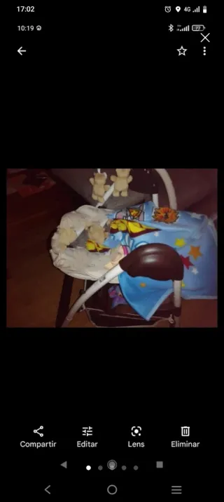 Trona Hauck beige con cesta y hamaca