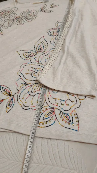 Jersey algodón casual y floral talla 50-52