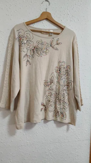 Jersey algodón casual y floral talla 50-52