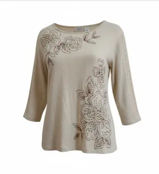 Jersey algodón casual y floral talla 50-52