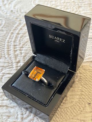 Anillo Suárez Citrino Plata