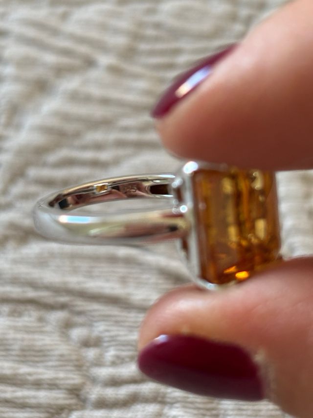 Anillo Suárez Citrino Plata