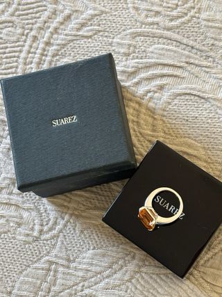 Anillo Suárez Citrino Plata