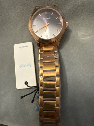 Reloj Feveli Dorado y Gris