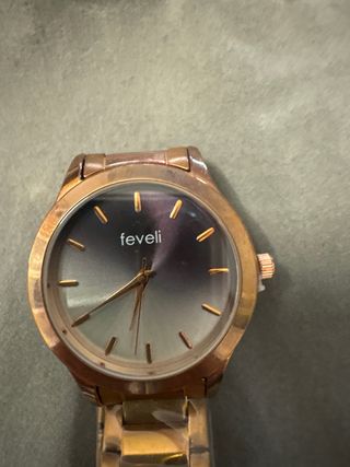 Reloj Feveli Dorado y Gris