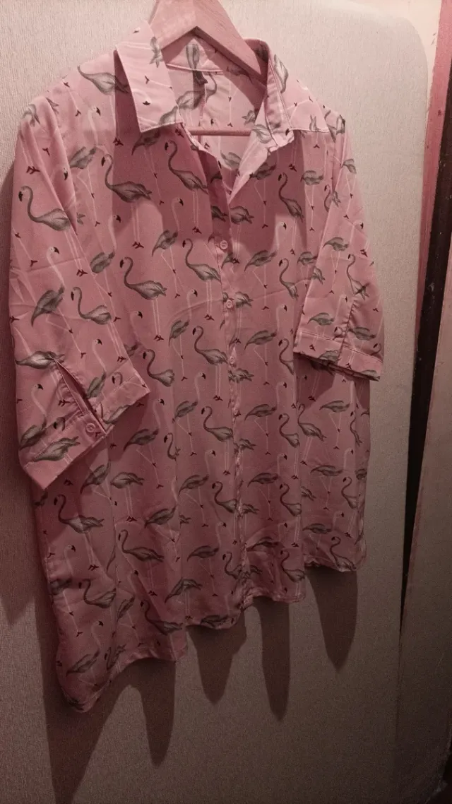 Blusa rosa flamencos XXL