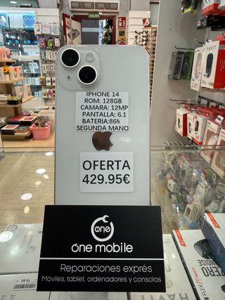 iPhone 14 128GB Plata Batería 86%
