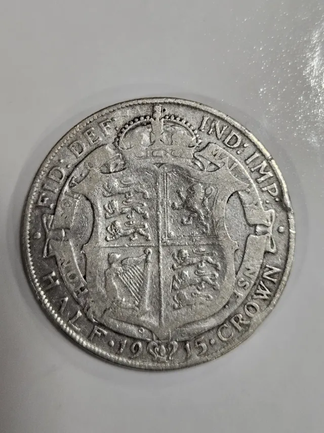 Moneda Plata George V 1915 Reino Unido