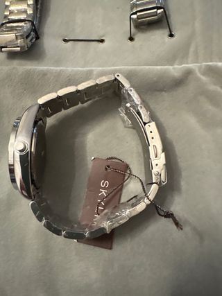 Reloj SKYLINE Plata y Turquesa con Cristales