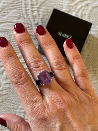 Anillo Suárez Plata Amatista y Topacios
