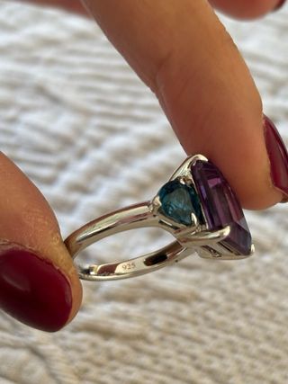 Anillo Suárez Plata Amatista y Topacios