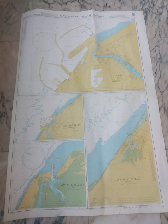 Carta náutica Emiratos Árabes Unidos.