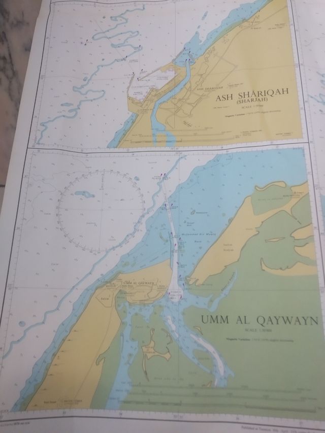 Carta náutica Emiratos Árabes Unidos.