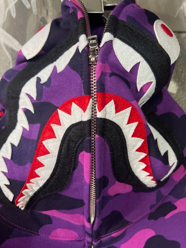 Chaqueta Bape Morada Camuflaje Talla L
