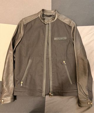 Chaqueta Replay tejana y piel Neymar