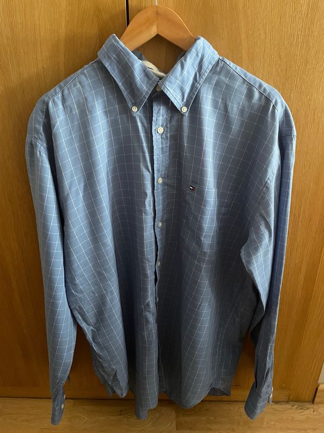 Camisa Tommy Hilfiger azul cuadros