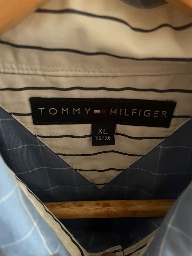 Camisa Tommy Hilfiger azul cuadros