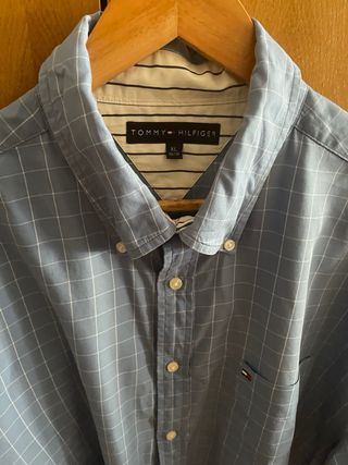 Camisa Tommy Hilfiger azul cuadros