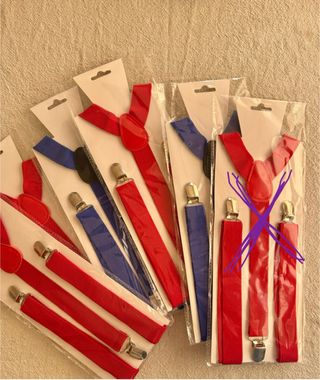 Tirantes niño/hombre rojos o azules