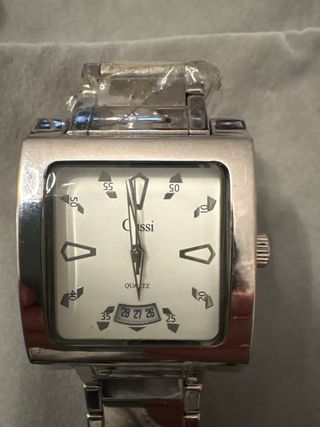 Reloj Cussi Plata y Blanco