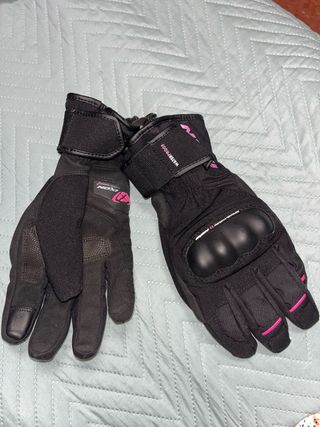 Guantes Moto IXON Mujer Negros y Rosas