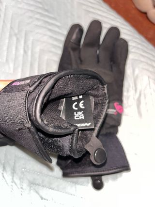 Guantes Moto IXON Mujer Negros y Rosas