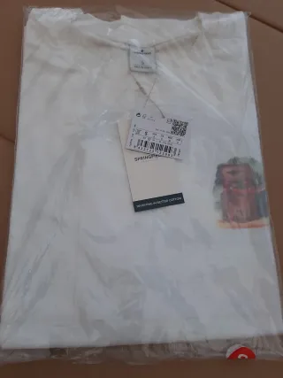 Camiseta Springfield Talla S Marfil Estampado