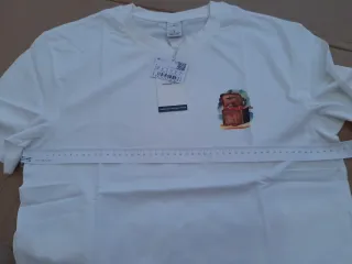 Camiseta Springfield Talla S Marfil Estampado