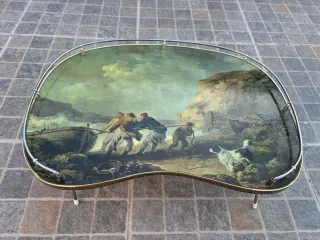 Bandeja mesa decorativa auxiliar con patas