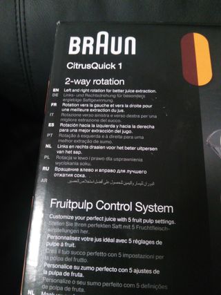 Exprimidor Braun CitrusQuick 1 350 ml 20W sin BPA