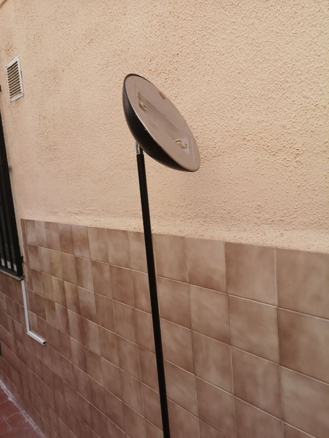 Lámpara de pie metálica negra 185cm