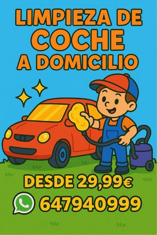 Limpieza de coche a domicilio ¿